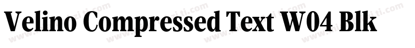 Velino Compressed Text W04 Blk字体转换